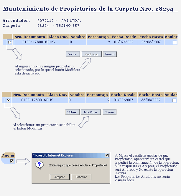 Pantalla 4 - Datos de Propietarios de una Carpeta